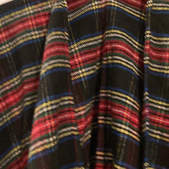 Talbots black and red plaid wrap - Picture 2 of 9